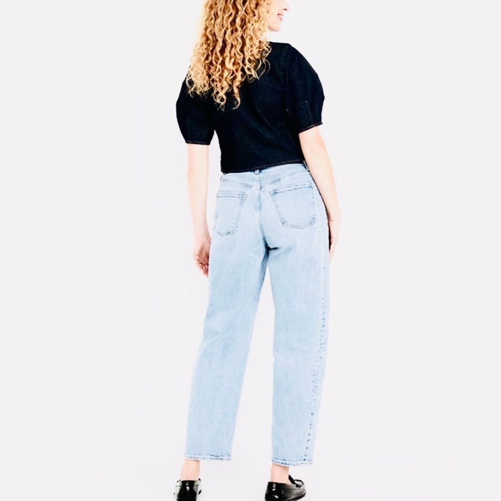NWT Old Navy Barrel Jeans high rise ankle length sz 2 - Picture 2 of 10